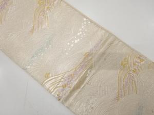 アンティーク　荒波に箔散らし模様織り出し袋帯（材料）